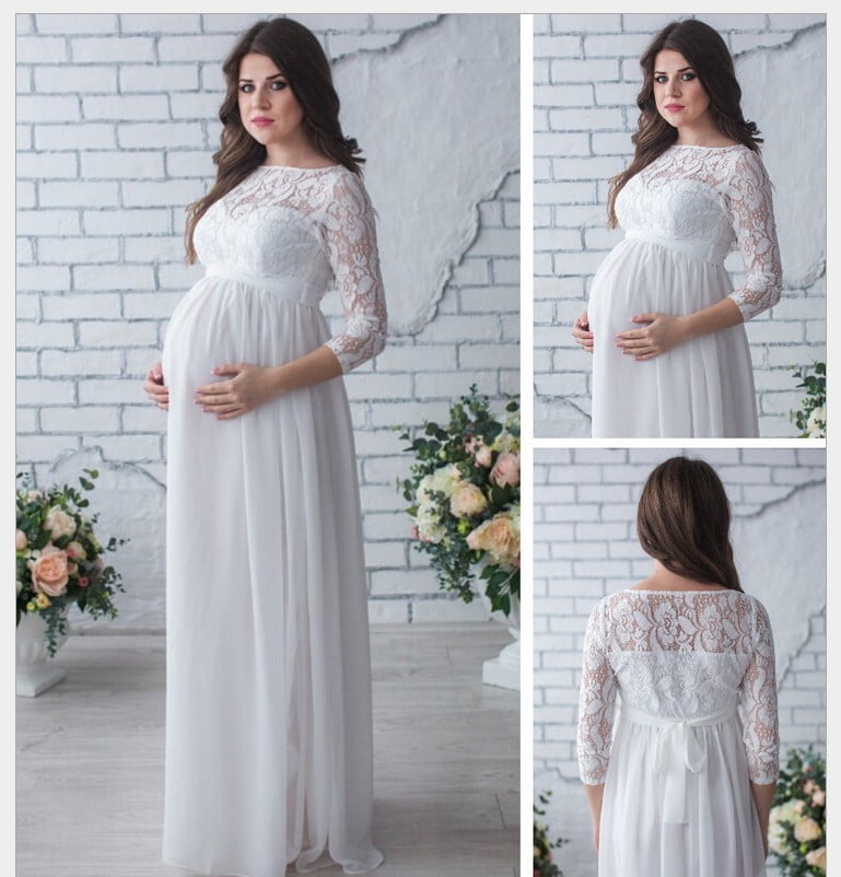 White Maternity Dress